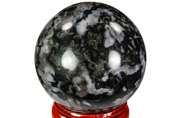 Polished, Indigo Gabbro Sphere - Madagascar #104683